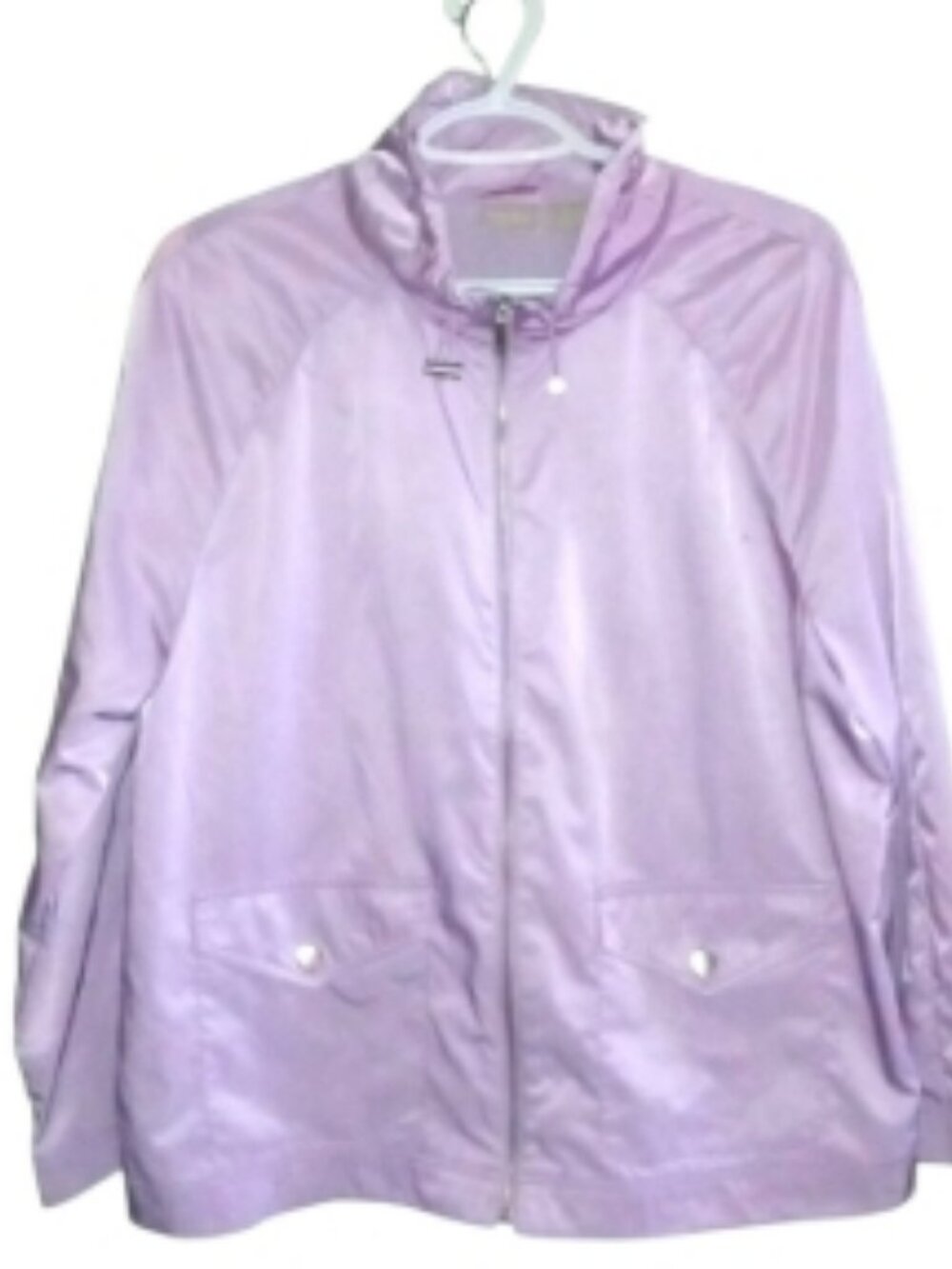 Chico’s Zenergy Purple Windbreaker Jacket Sz 2